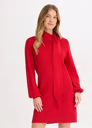 Strickkleid mit Schleife aus softem Viskose-Mix, bonprix