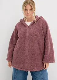 Veste en sherpa coupe trapèze avec fentes latérales, bonprix
