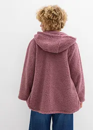 Veste en sherpa coupe trapèze avec fentes latérales, bonprix