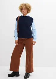 Cordhose mit Bequembund, High Waist, bonprix