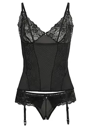 Corsage mit Strapshaltern + String ouvert (2-tlg.Set), bonprix
