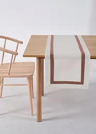 Bio Baumwoll Tischläufer mit farbiger Kante, bonprix
