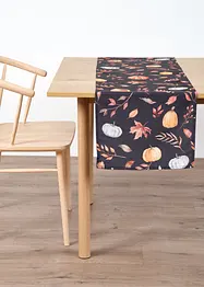 Chemin de table imperméable avec motif citrouille, bonprix