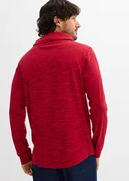 T-shirt manches longues à col châle Regular Fit, bonprix