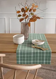 Bio Baumwoll Tischläufer mit Karomuster, bonprix