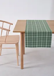 Bio Baumwoll Tischläufer mit Karomuster, bonprix