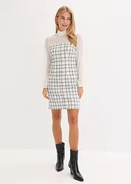 Robe courte en maille bouclette avec manches en mousseline, bonprix