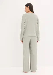Pyjama aus weichem Pointelle-Jersey, bonprix