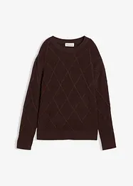 Oversize-Pullover aus Zopfstrick, bonprix