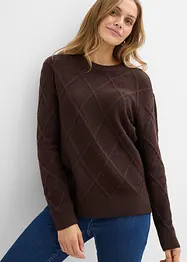 Oversize-Pullover aus Zopfstrick, bonprix