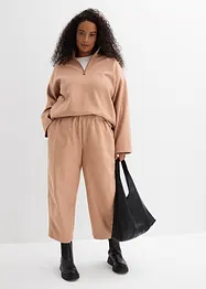 Pantalon barrel aspect laine, bonprix