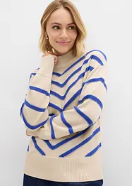 Pullover mit Strukturstreifen, bonprix