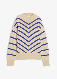 Pullover mit Strukturstreifen, bonprix
