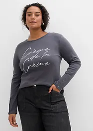 T-shirt manches longues 100% coton, bonprix