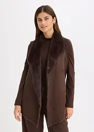 Gilet sans manches effet peau lainée, bonprix