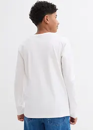 Lot de 2 T-shirts manches longues 100% coton, bonprix