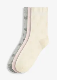 Socken mit Frottee-Muster und druckfreiem Bündchen (3er Pack), soft touch, bonprix