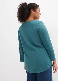 Baumwoll-Henleyshirt mit Knopfleiste, bonprix
