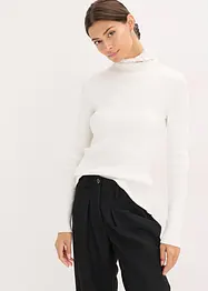 Ripp-Pullover aus fließendem Viskose-Mix, bonprix