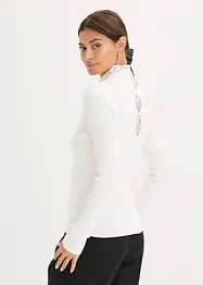 Ripp-Pullover aus fließendem Viskose-Mix, bonprix