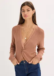 Ripp-Pullover aus fließendem Viskose-Mix, bonprix