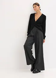 Ripp-Pullover aus fließendem Viskose-Mix, bonprix