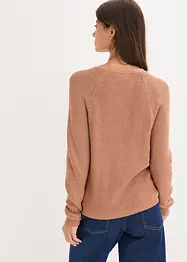Ripp-Pullover aus fließendem Viskose-Mix, bonprix