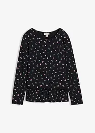 T-shirt manches longues en coton extensible, bonprix