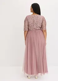 Abendkleid aus zartem Tüll mit Paillettenstickerei, bonprix