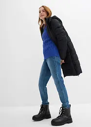 Grobstrick-Pullover aus reiner Baumwolle mit Zopfmuster, bonprix