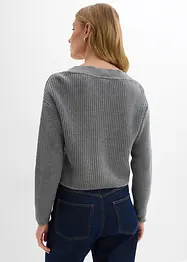 Grobstrickjacke aus reiner Baumwolle, bonprix