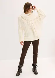 Pull oversize à motif torsadé, bonprix