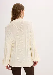 Pull oversize à motif torsadé, bonprix
