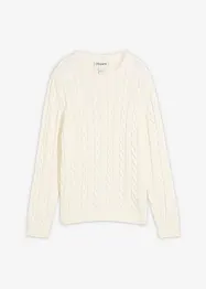 Grobstrick-Pullover aus reiner Baumwolle, bonprix