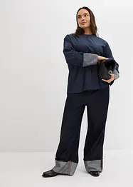 Blouse en jean à manches amples, bonprix