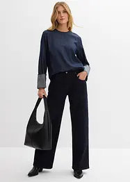 Blouse en jean à manches amples, bonprix