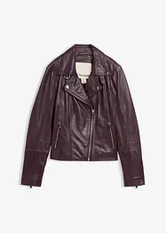 Veste biker en cuir nappa d’agneau, bonprix