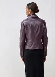 Veste biker en cuir nappa d’agneau, bonprix