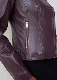 Veste biker en cuir nappa d’agneau, bonprix