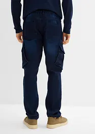 Jogger droit effet jean et poches cargo, Regular, bonprix