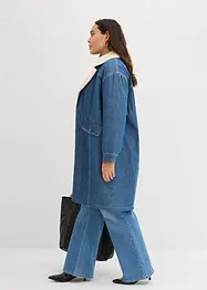 Denim-Wintermantel, warm gefüttert mit Teddy, bonprix