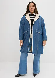Denim-Wintermantel, warm gefüttert mit Teddy, bonprix