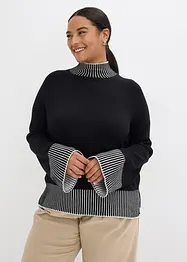 Stehkragenpullover mit Kaschmiranteil, bonprix
