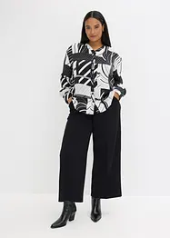 Chemisier en satin avec passepoils contrastants, bonprix