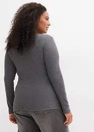Geripptes Thermoshirt, bonprix