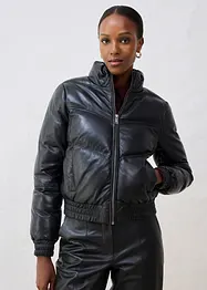 Leder-Steppjacke aus Lammnappa, bonprix