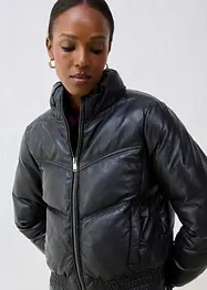 Leder-Steppjacke aus Lammnappa, bonprix