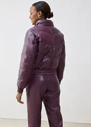 Leder-Steppjacke aus Lammnappa, bonprix