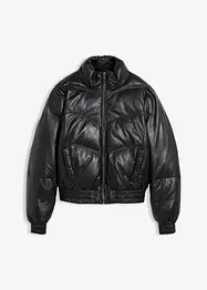 Leder-Steppjacke aus Lammnappa, bonprix