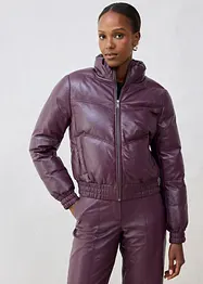 Leder-Steppjacke aus Lammnappa, bonprix